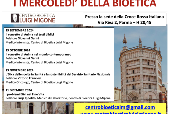 Mercoledì di Bioetica – Programma secondo semestre 2024