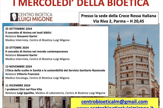 Mercoledì di Bioetica – Programma secondo semestre 2024